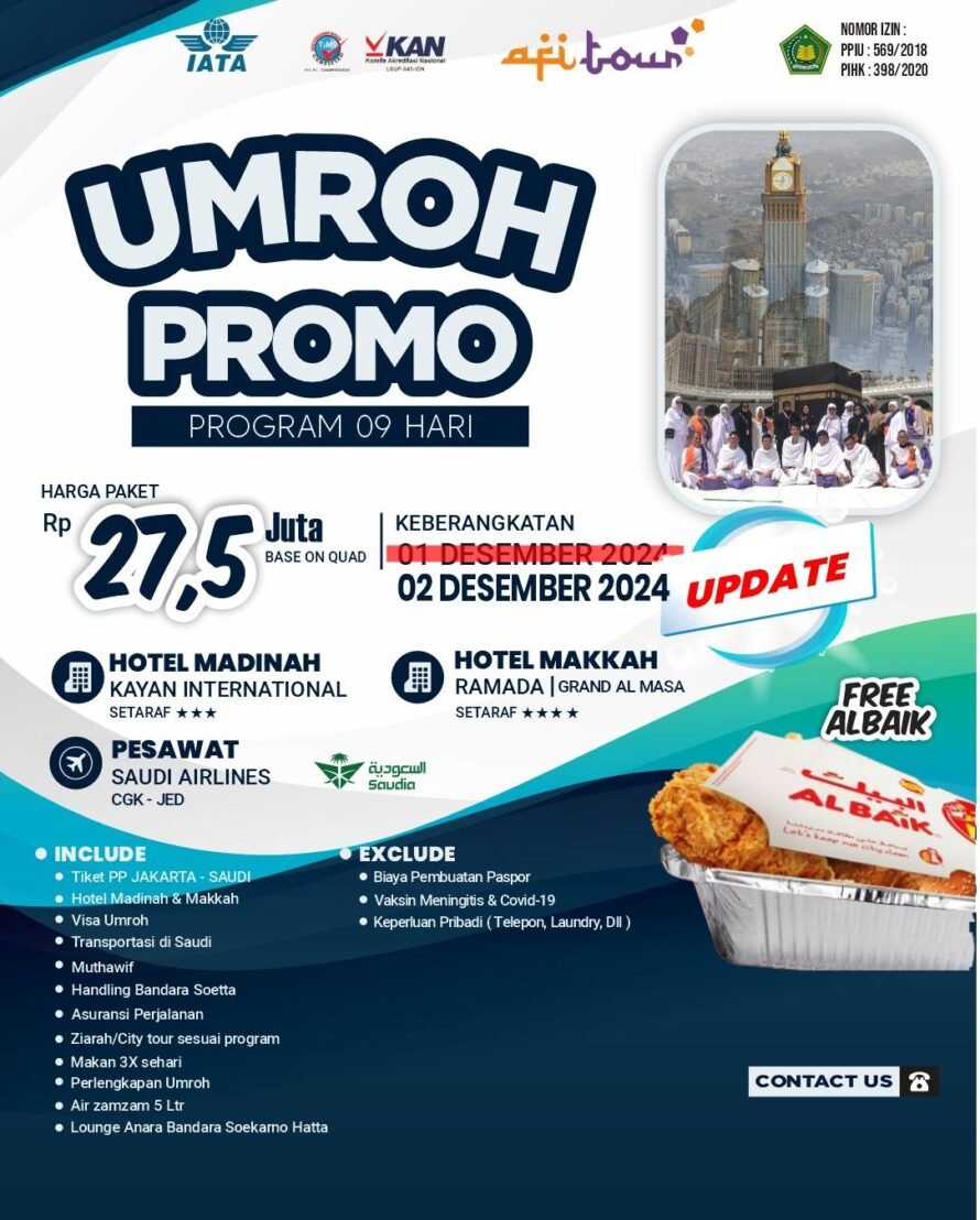 UMROH PROMO AKHIR TAHUN  02 DESEMBER 2024