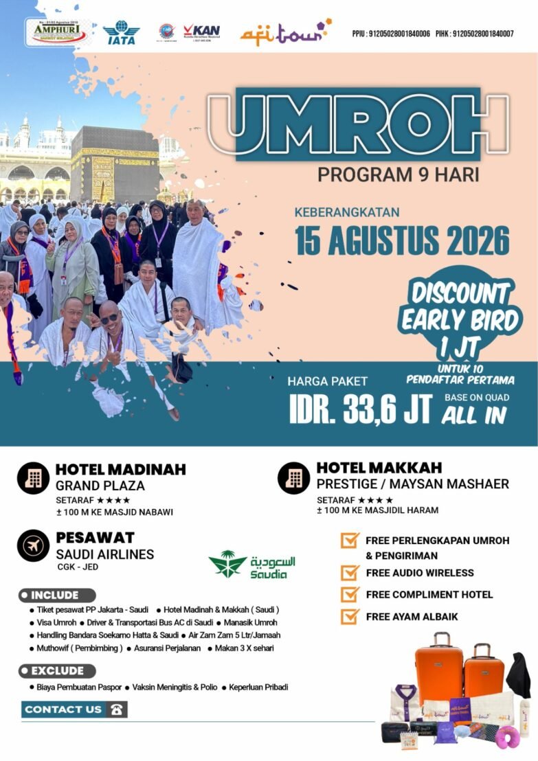 JADWAL UMROH 15 AGUSTUS 2026